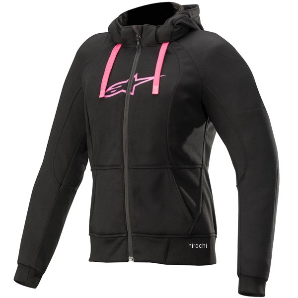 4210920 アルパインスターズ 秋冬モデル ジャケット STELLA CHROME SPORT HOODIE 黒/フクシア レディース Mサイズ 1693079202 JP店