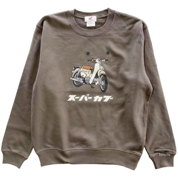 ホンダ スーパーカブ スウェットシャツ レトロプリント チャコール Lサイズ 2202HD02-37 JP店