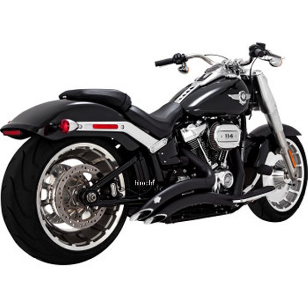 【USA在庫あり】 バンス&ハインズ VANCE & HINES ビッグラディウスマフラー 18年-19年 ハーレー FLFB 黒 1800-2566 JP店