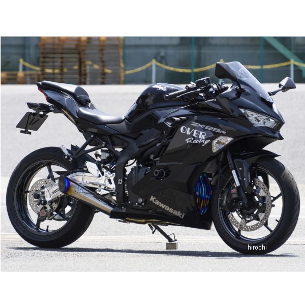 オーヴァー OVER フルエキゾースト チタンメガホンマフラー 4-2-1 政府認証 20年以降 ZX-25R エンド焼き有 25-86-022 JP店