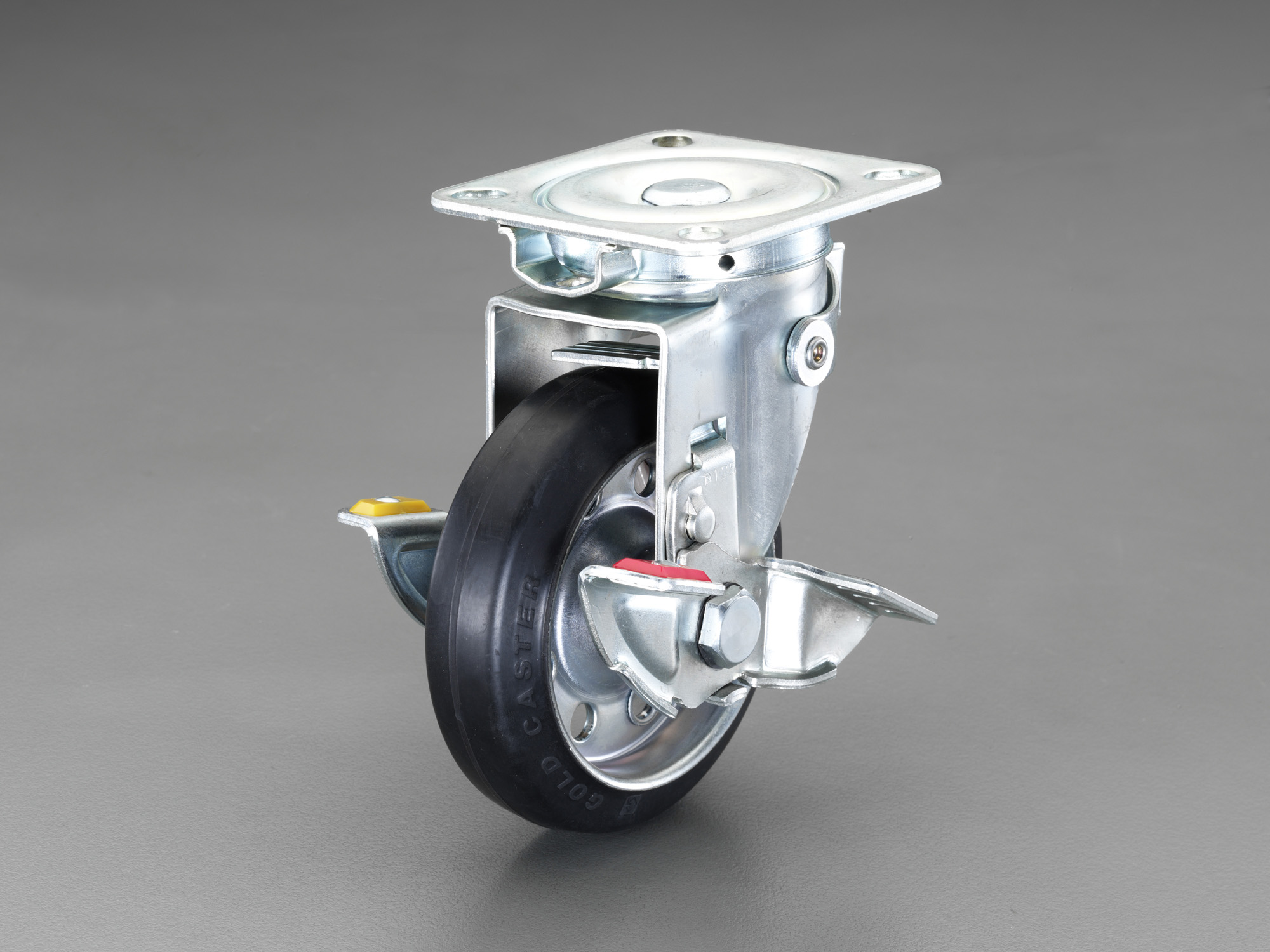 【メーカー在庫あり】 エスコ ESCO 125mm キャスター 自在・固定切替・ブレーキ付 000012254778 JP店