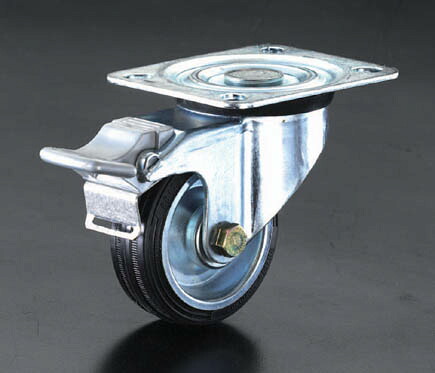 【メーカー在庫あり】 エスコ ESCO 160mm キャスター 自在金具・後輪ブレーキ付 000012067017 JP店