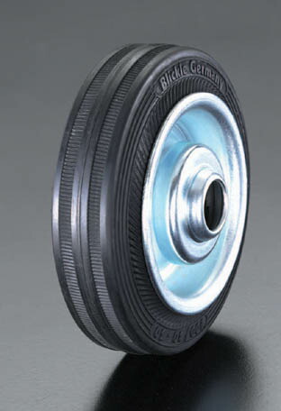 【メーカー在庫あり】 エスコ ESCO 280x70mm 車輪 ラバータイヤ・スチールリム・ローラーベアリング 000012067228 JP店