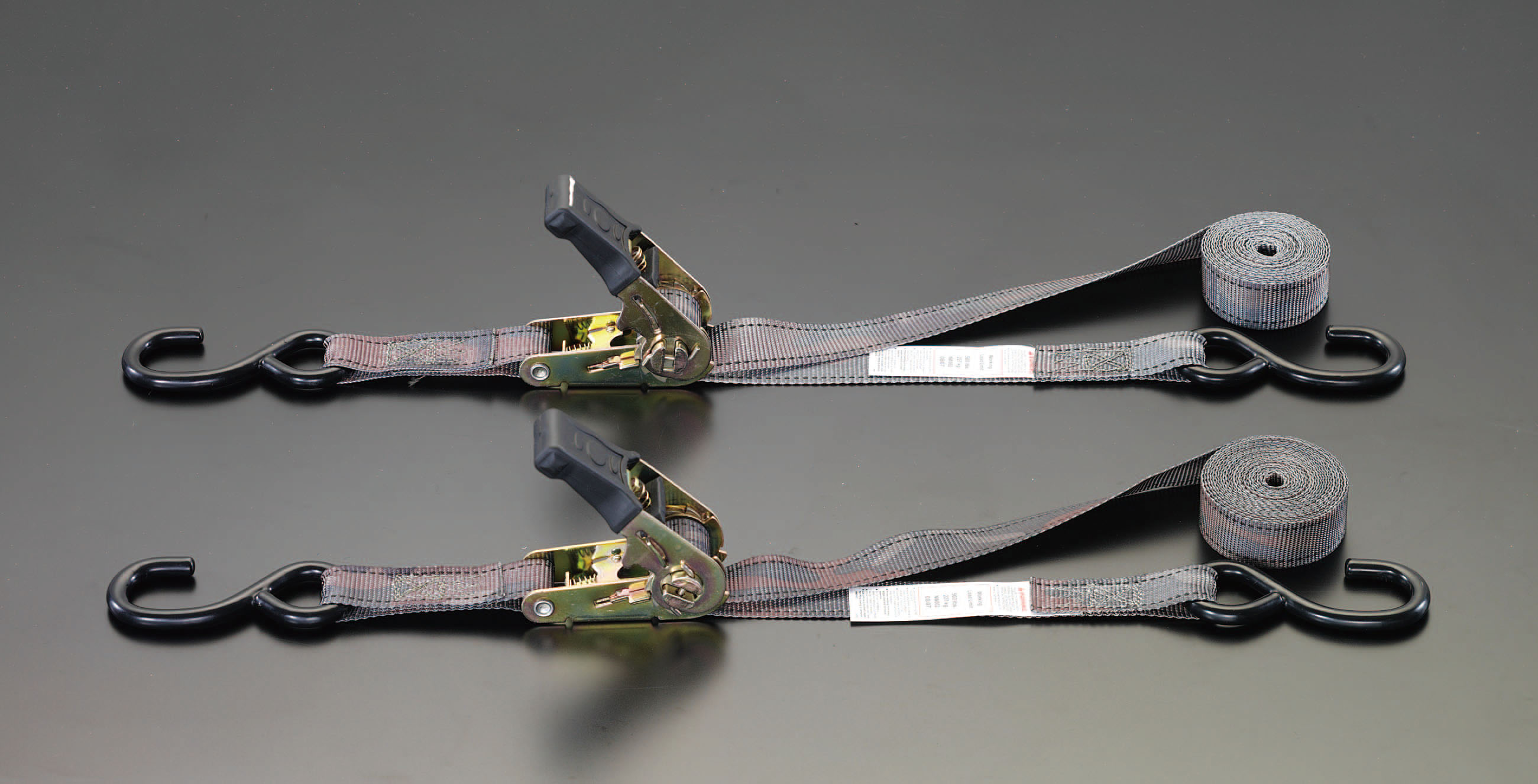 【メーカー在庫あり】 エスコ ESCO 25mmx3.6m ベルト荷締機 ラチェット式/カモー2本組 000012202828 JP店
