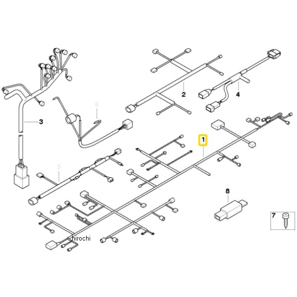 BMW純正 シャシーハーネス/ABS/グリップヒーター 61117660362 JP店