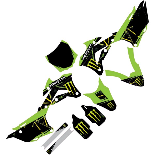 【USA在庫あり】 D'COR VISUALS モンスターエナジーグラフィックキット 14年-21年 KX 85 緑/黒/白 4302-6750 JP店