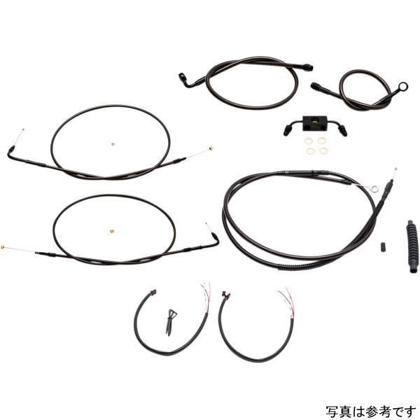 【USA在庫あり】 LAチョッパーズ ケーブルキット 15-17インチ ハーレー スポーツスター ABS 0610-1867 JP店