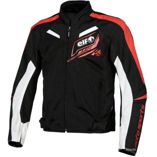 エルフ elf 2023年春夏モデル スポルトメッシュジャケット 黒/赤 4Lサイズ EJ-S115 JP店