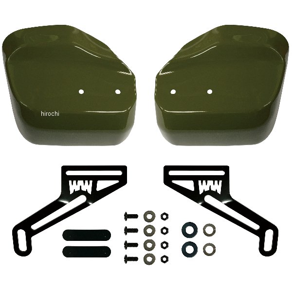 ワールドウォーク 塗装大型ナックルガード 18年-22年 クロスカブ110 カムフラージュグリーン ws-39-GRE JP店|株式会社ヒロチー商事 店