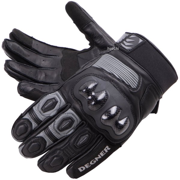 【メーカー在庫あり】 デグナー DEGNER レザースポーツグローブ 黒/白グレー Mサイズ TG-75 JP店