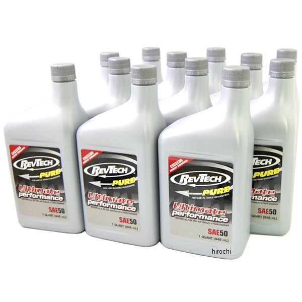 99816-50 レブテック REVTECH 1ケース12本入り エンジンオイル ピュアアドバンスSAE50 946ml 35303 JP店