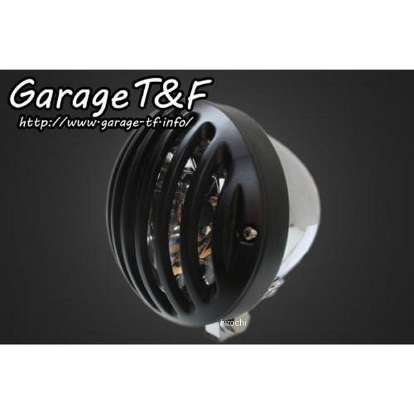 ガレージT&F 4.5インチバードゲージヘッドライト メッキ/黒 HL53 JP店
