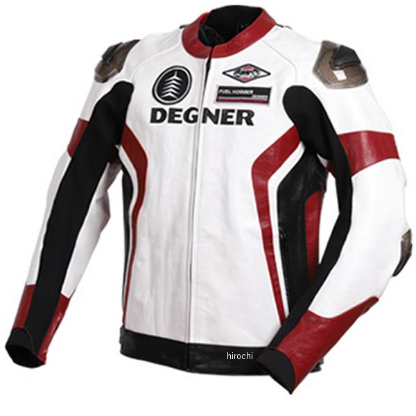 【メーカー在庫あり】 デグナー DEGNER レザーレーシングジャケット 白/赤 Lサイズ 19WJ-19 JP店|株式会社ヒロチー商事 店