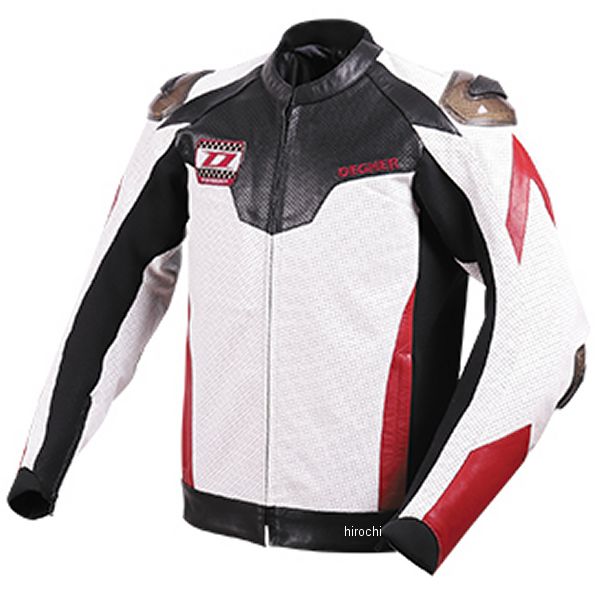 【メーカー在庫あり】 デグナー DEGNER メッシュレザーレーシングジャケット 白/赤 Mサイズ 20SJ-4 JP店｜株式会社ヒロチー商事 店