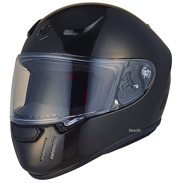 【メーカー在庫あり】 ゴッドブリンク godblinc フルフェイスヘルメット ブレードランナー SOLID メタリックブラック Sサイズ BRJ0010/S JP店画像