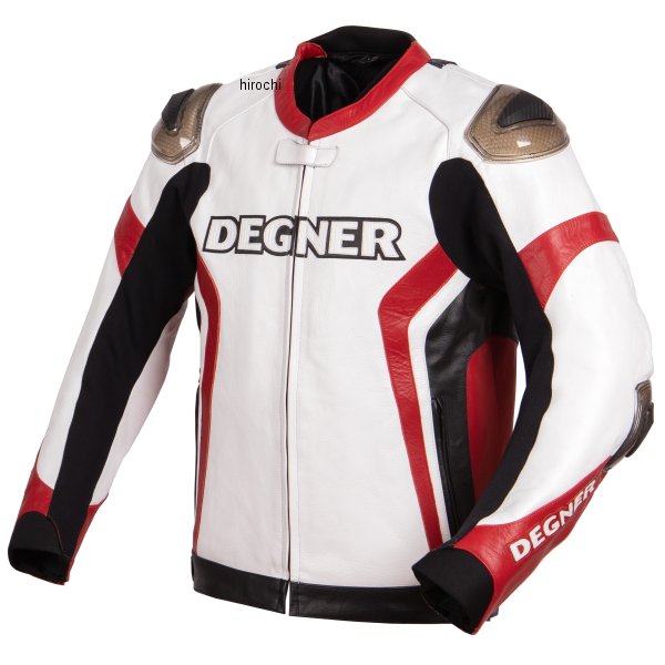 【メーカー在庫あり】 デグナー DEGNER レザーレーシングジャケット 白/赤 Lサイズ 22WJ-6 JP店|株式会社ヒロチー商事 店