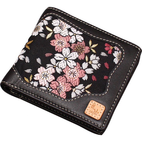 【メーカー在庫あり】 デグナー DEGNER レザーウォレット 薄型 黒 京桜 WV-10K JP店