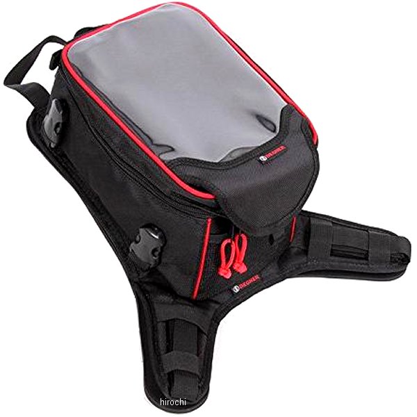 デグナー DEGNER ベルト式タンクバッグ 黒/赤パイピング NB-147 JP店