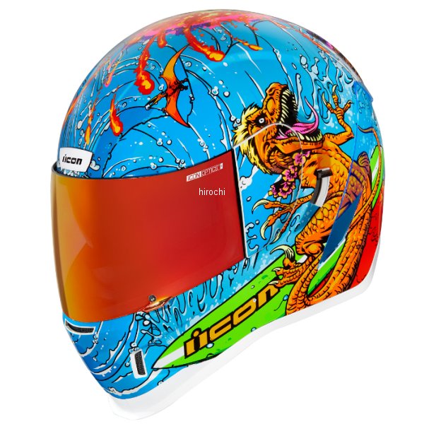アイコン ICON フルフェイスヘルメット AIRFORM DINO FURY 青 Sサイズ 0101-14790 JP店