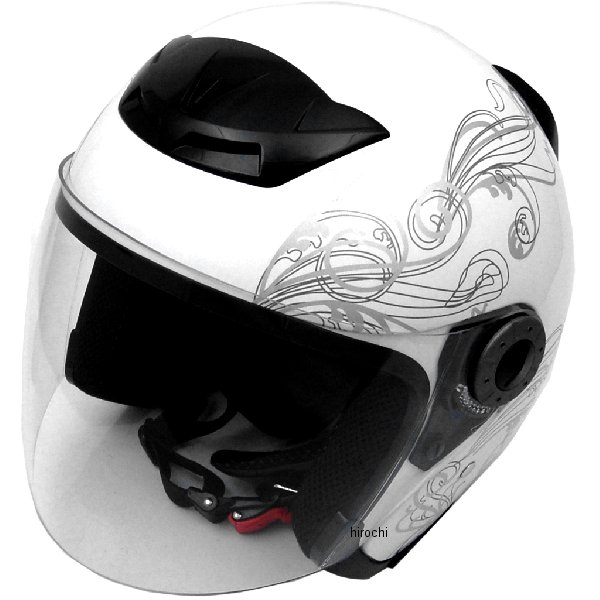 【メーカー在庫あり】 NBS バイクパーツセンター ジェットヘルメット グラフィック 白 61-62cm未満 7210 JP店