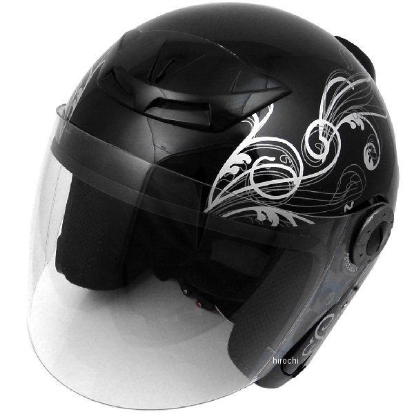 【メーカー在庫あり】 NBS バイクパーツセンター ジェットヘルメット グラフィック 黒 61-62cm未満 7211 JP店