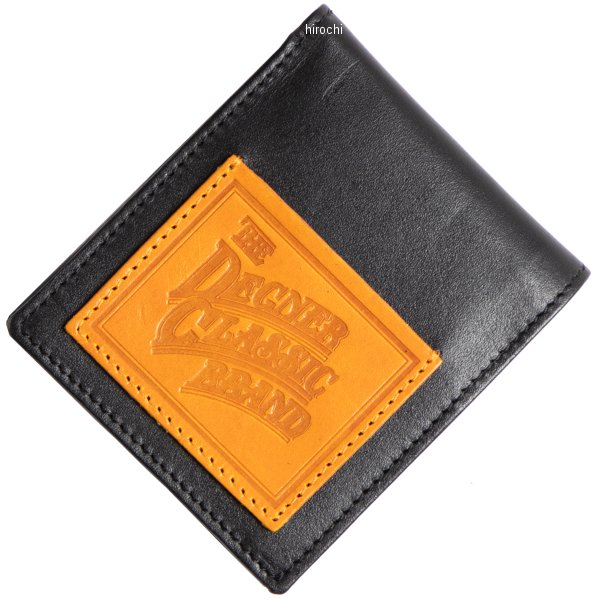 【メーカー在庫あり】 デグナー DEGNER 2つ折り レザー ウォレット 黒/イエロー W-119 JP店
