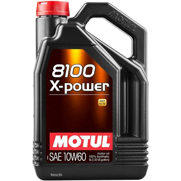モチュール MOTUL 8100 X-power 100%化学合成 4スト 4輪用エンジンオイル 10W-60 5リットル 106144 JP店