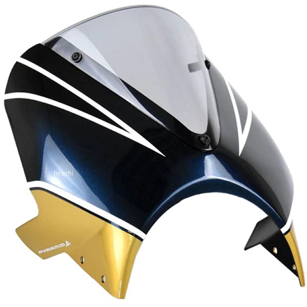 ピラミッドプラスチック Pyramid Plastics フライスクリーン 22年 Z900RS 青/ゴールド 23500K JP店