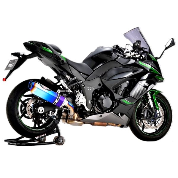 【メーカー在庫あり】 ビート BEET スリップオンマフラー ナサートエボリューション TYPE2 ニンジャ1000SX ブルーチタン 0222-KH2-BL JP店