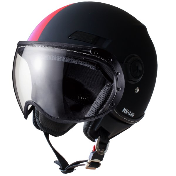 マルシン工業 Marushin ジェットヘルメット MS-340 アシンメトリック レッド Mサイズ MS34022M JP店