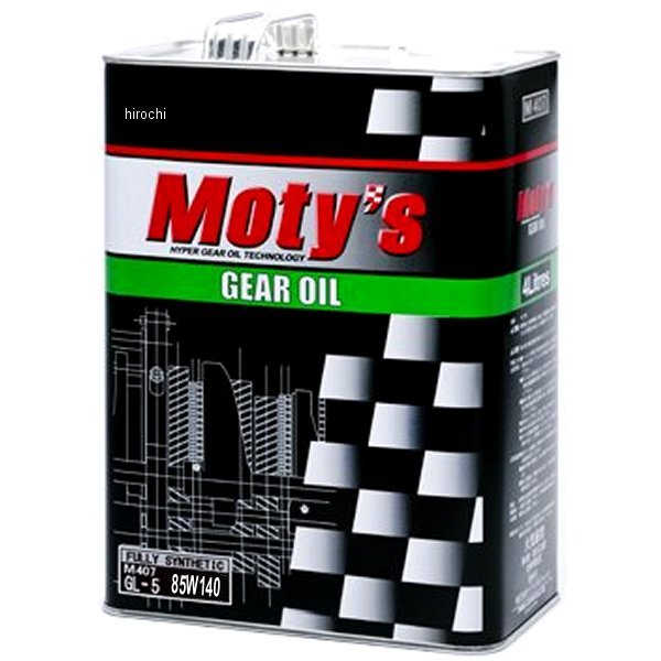 【メーカー在庫あり】 モティーズ Moty's ギヤオイル M407 化学合成油 85W140 4リットル M407-85W140-4L JP店