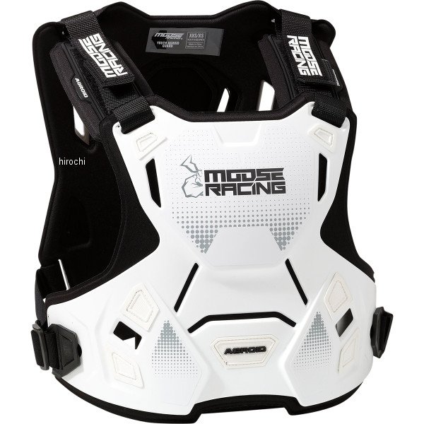 【USA在庫あり】 ムースレーシング Moose Racing チェストガード ユース Agroid 白 2XS/XS 2701-1117 JP店