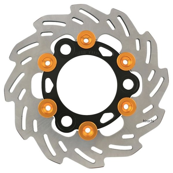 シフトアップ ウェーブフローティングディスクローター リア用 160mm NSF100 黒/ゴールド 201254-06 JP店
