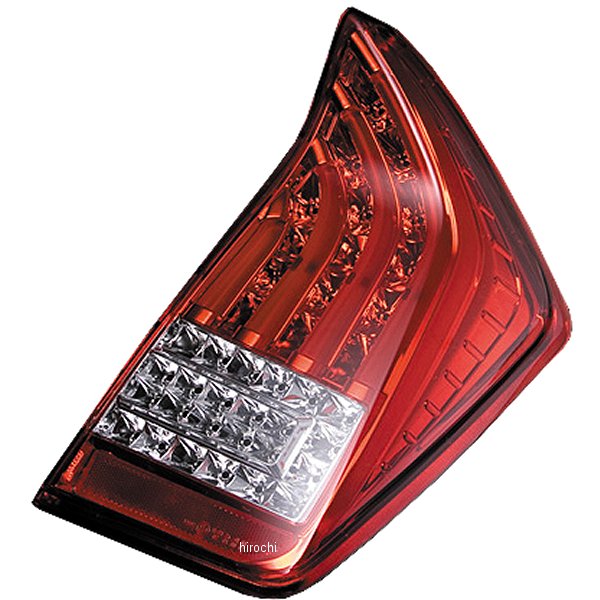 ヴァレンティ VALENTI LEDテールランプ TRAD トヨタ 30プリウス ハーフレッド/クローム TT30PRI-HC-2 JP店