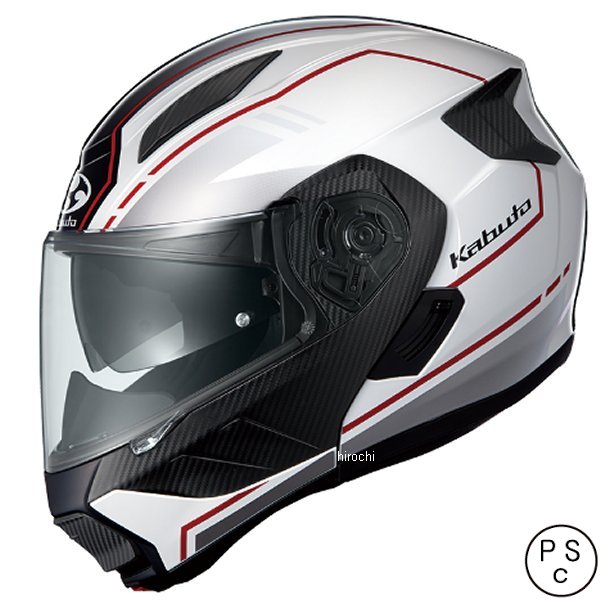 オージーケーカブト OGK KABUTO システムヘルメット RYUKI ビーム ホワイトレッド S サイズ 4966094615567 JP店