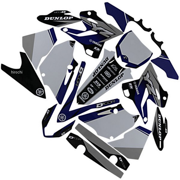 【USA在庫あり】 D'cor Visuals グラフィックキット 15年-21年 YZ 125 ネイビー/白 4302-6128 JP店
