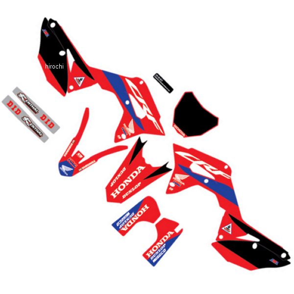 【USA在庫あり】 D'cor Visuals グラフィックキット 19年-21年 CRF250R 青/黒/赤/イエロー 4302-6508 JP店
