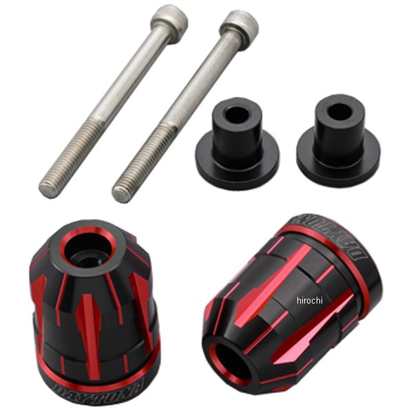【メーカー在庫あり】 デイトナ バーエンド TECHNO M6 カワサキ 赤 37559 JP店