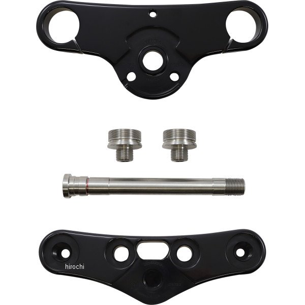 【USA在庫あり】 Hawg Halters トリプルツリー 49mm 3D ハーレー M8 ソフテイル 黒 0408-0402 JP店