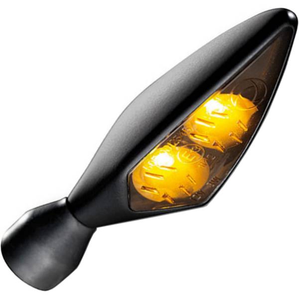ケラーマン Kellermann micro Rhombus Dark/マイクロ ローンバス Dark 左前、右後 マットブラック/スモーク アンバー 1個売り KM148-100 JP店