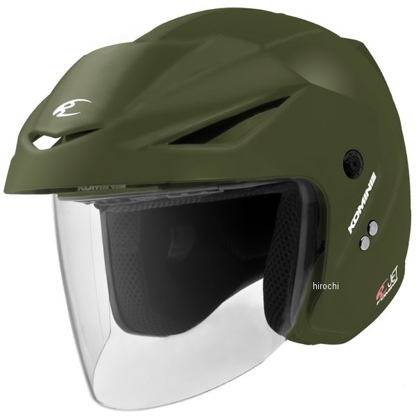 【メーカー在庫あり】 HK-1651 コミネ KOMINE ジェットヘルメット エーラ2 オリーブ XLサイズ 01-1651 JP店