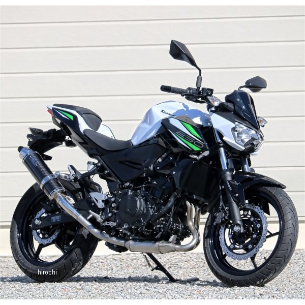 ダブルアールズ WR'S スリップオンマフラー ラウンド JMCA認証 19年以降 Z250、Z400 カーボン BC4275JM JP店