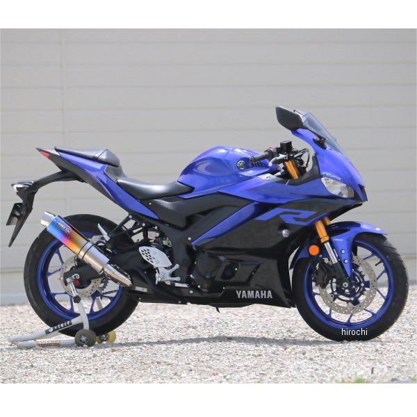 ダブルアールズ WR'S スリップオンマフラー ラウンド JMCA認証 2015-21年 YZF-R25、YZF-R3 焼き色チタン BK2255JM JP店