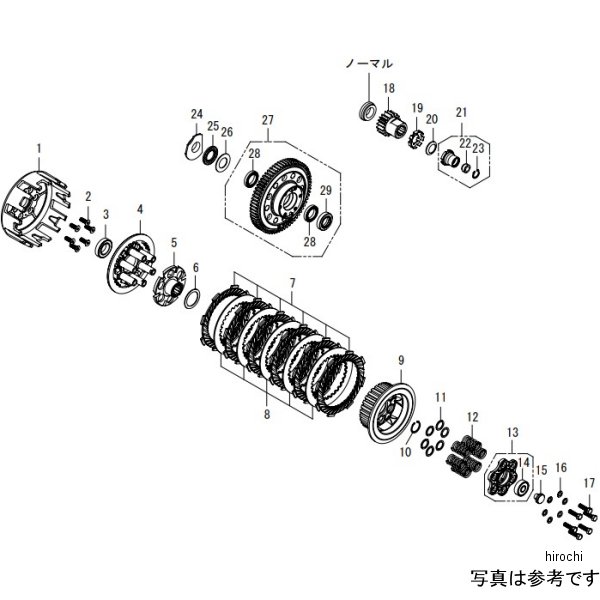SP武川 乾式クラッチインナーキット タイプ-R スリッパークラッチ モンキー 02-02-0176 JP店