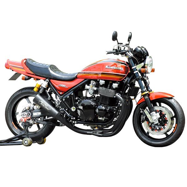 ナイトロレーシング 4in1機械曲げ スチール メガホンEXマフラー カットオイルパン付き ゼファー1100 EX-08FMBM JP店
