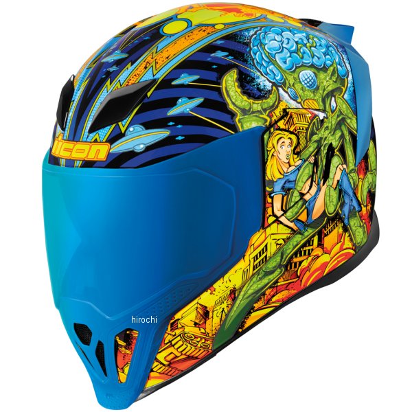 アイコン ICON フルフェイスヘルメット AIRFLITE BUGOID BLITZ BLUE 3Xサイズ 0101-15552 JP店