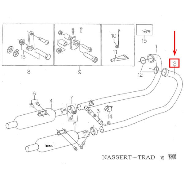 ビート BEET エキゾーストパイプ ステンレス NO.2 W800 8008-KA9-02 JP店