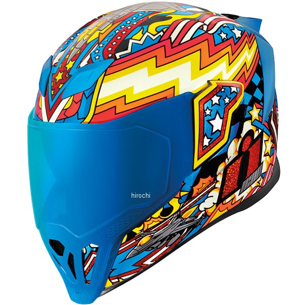 アイコン ICON フルフェイスヘルメット AIRFLITE FLYBOY 青 Mサイズ 0101-16012 JP店｜株式会社ヒロチー商事 店