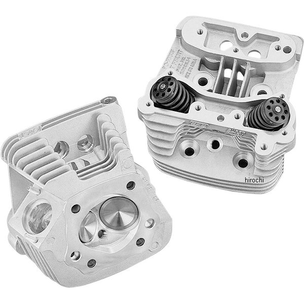 【USA在庫あり】 S&Sサイクル S&S Cycle スーパーストック シリンダーヘッド S&Sピストン用 84年-99年 Big Twin シルバー 0930-0007 JP店