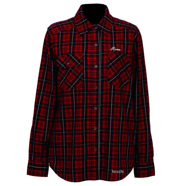【メーカー在庫あり】 ロッソスタイルラボ Rosso StyleLab 秋冬モデル プロテクションフランネルシャツ 赤/黒 L+サイズ ROJ1000 JP店